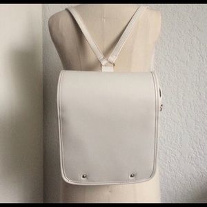 White Faux Leather Backpack from Tokyo